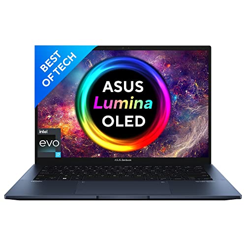 ASUS Zenbook 14 OLED (2022), 14" (35.56 cms) 2.8K OLED 16:10 90Hz, Intel Core EVO i7-1260P 12th Gen, Thin and Light Laptop (16GB/512GB SSD/Windows 11/