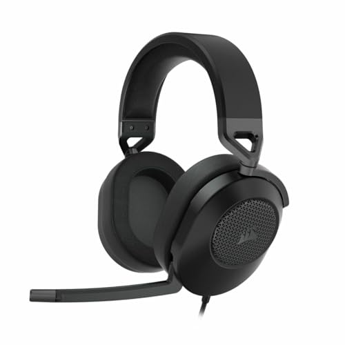 CORSAIR HS65 SURROUND Multiplatform Wired Gaming Headset - Dolby 7.1 Surround Sound - SonarWorks SoundID - iCUE Compatible - PC, Mac, PS5, PS4, Xbox, Nintendo Switch, Mobile - Carbon