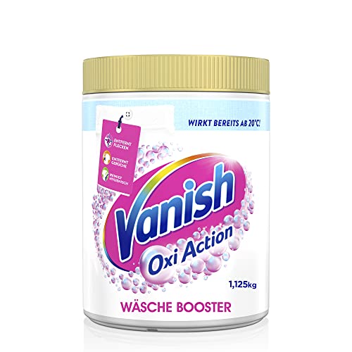 (-36%) Vanish Oxi Action Powerweiss Fleckenentferner Pulver – 1 x 1,125 kg – entfernt Flecken auch ohne Vorbehandlung, sogar im Kurzprogramm