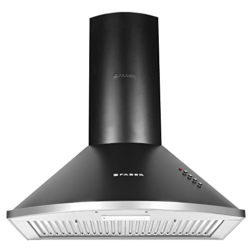Faber 60 cm 1000 m³/hr Pyramid Kitchen Chimney || Baffle Filter || Push Button || 12 Years warranty on Motor|| Motor- 240 Watt || HOOD CLASS PRO PB BK