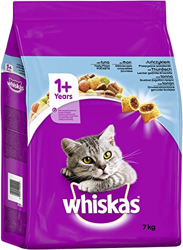 4,10€ Coupon! WHISKAS Trockenfutter für ausgewachsene Katzen 7kg mit Thunfisch