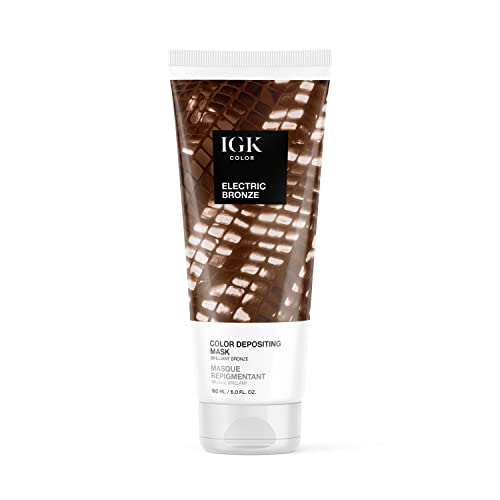 IGK Electric Bronze Hair Gloss + Semi-Permanent Color Depositing Mask