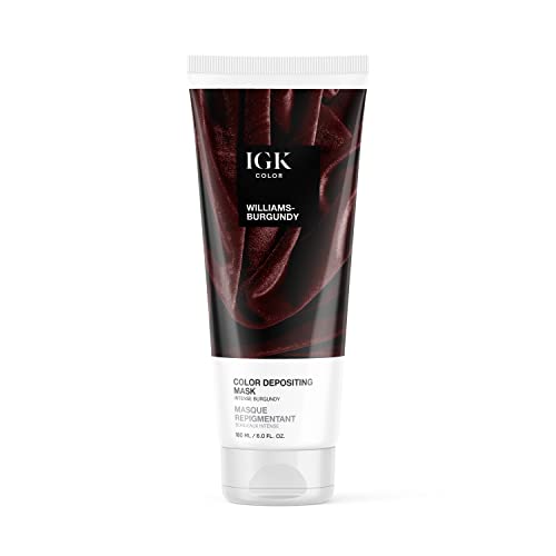 IGK Williams Burgundy Hair Gloss + Semi-Permanent Depositing Mask, 6 Oz