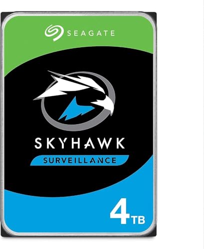Seagate SkyHawk 4TB interne Festplatte HDD, Videoaufnahme bis zu 64 Kameras, 3.5 Zoll, 64 MB Cache, SATA 6GB/s, silber, FFP, inkl. 3 Jahre Rescue Serv