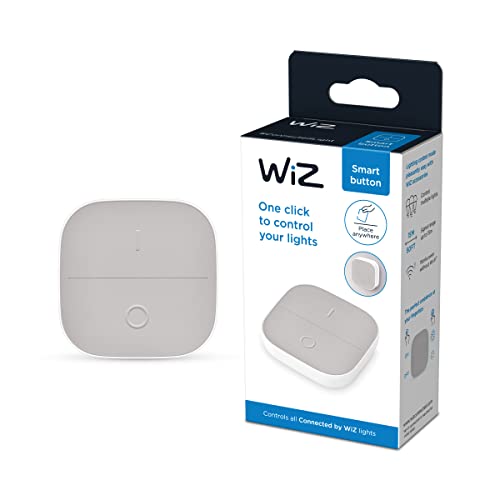 🔥 STARKER PREIS (-40%) WiZ Smart Button, Tragbarer Schalter, Steuerung von WiZ Lampen und Leuchten, Zubehör