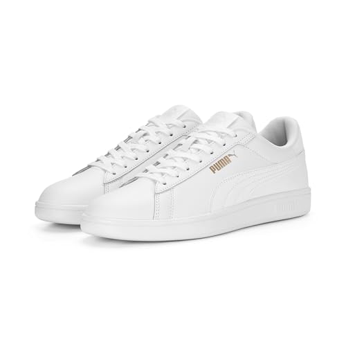 (-47%) PUMA Herren Smash 3.0 L Sneaker, Puma White Puma White Puma Gold, 40.5 EU