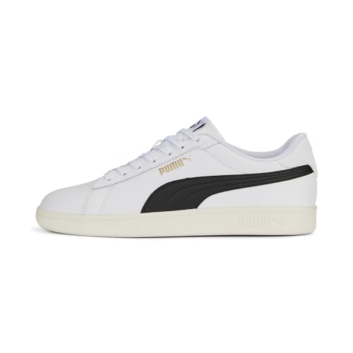(-44%) Puma Smash 3.0 L Unisex Sneaker , Puma White Puma Black Puma Gold Frosted Ivory, 45 EU