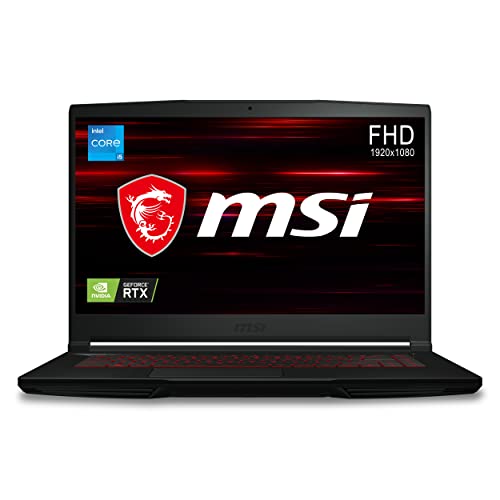 MSI Gaming GF63 Thin, Intel 11th Gen. i5-11400H, 40CM FHD 60Hz Gaming Laptop (8GB/512GB NVMe SSD/Windows 10 Home/Nvidia RTX3050 4GB GDDR6/ Black/1.86K