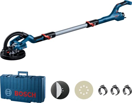 (-54%) BOSCH Professional ponceuse plaquiste GTR 55-225 (550 W, Ø de plateau de ponçage 215 mm, avec 1 disque abrasif M480, 1 set de plateaux de ponçage souples, 3 clips de câbles, coffret de transport)ac-dc