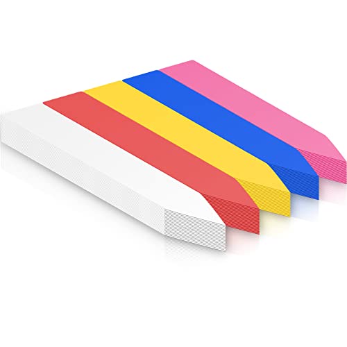 100Pcs 4 Inch Plant Labels,Plastic Waterproof Nursery Stake Tags for Potted Plants (Multicolor) (SZ-BC210YC)1000 Pieces