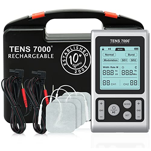 TENS 7000 Rechargeable TENS Unit Muscle Stimulator