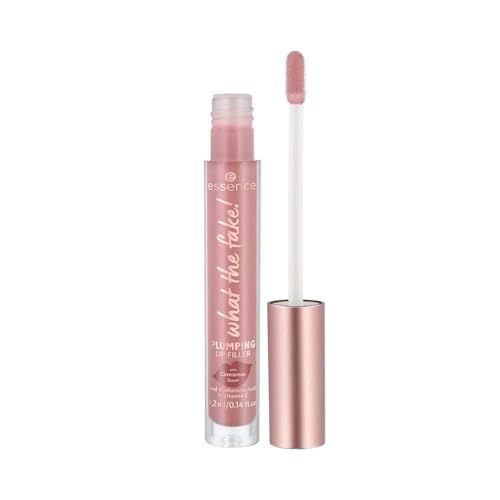 essence | What the Fake! Plumping Lip Filler | Volumizing Lip Gloss Made With Hyaluronic Acid and Vitamin E | Vegan & Cruelty Free, Gluten Free | Free From Fragrance & Parabens (02 | Oh My Nude!)
