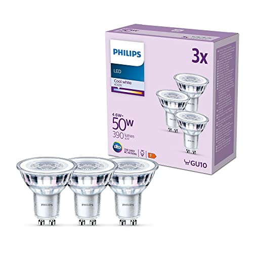(-16%) PHILIPS LED Lampe, ersetzt 50W, GU10 Reflektor, neutralweißes Licht (4000K), 390 Lumen, 3er Pack, Neutralweiß