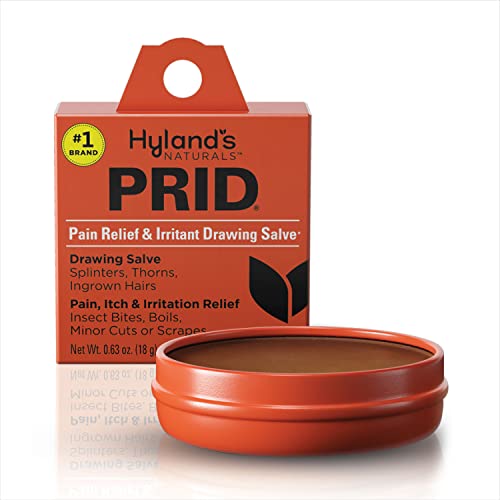 Hyland's PRID Drawing Salve, Topical Skin Irritation Relief, For Splinters, Thorns, Ingrown Hairs, Itch Relief for Bug Bites, Boils, Minor Cuts and Scrapes, 18 Grams