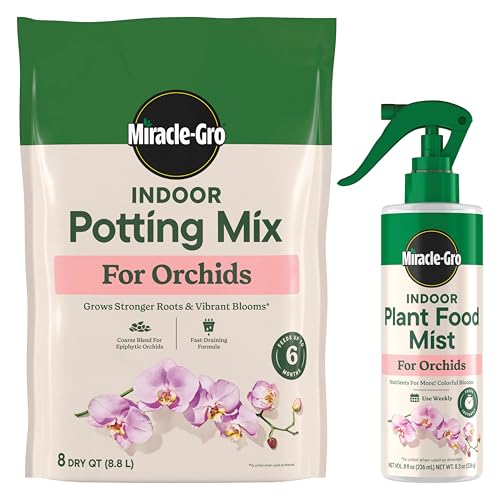 Miracle-Gro Orchid Care Bundle, Includes Potting Mix and Plant Food Mist, For Indoor and Outdoor Container Orchids