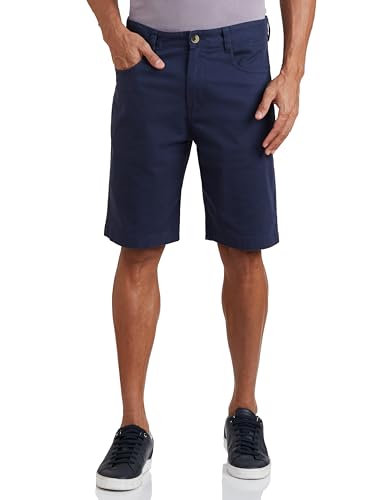 Amazon Brand - Symbol Men's Cotton Rich Stretchable Regular Fit Chino Shorts |Scoop Pockets