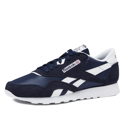 Reebok Classic Nylon Mens Sneakers Tennis Shoes, Vector Navy/Footwear White/Footwear White, 10