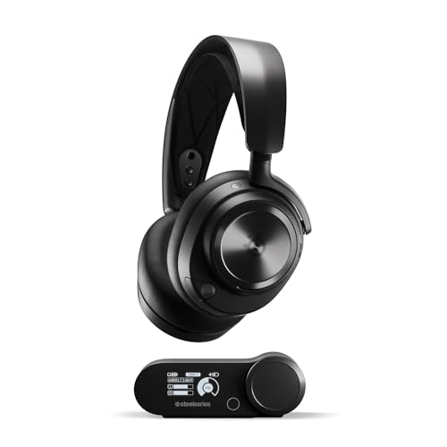 SteelSeriesArctis Nova Pro Wireless 61520 Gaming Headphones, Wireless, Sealed, High Resolution Active Noise Canceling, 