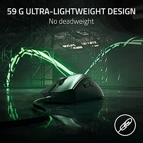 Razer DeathAdder V3 Wired Gaming Mouse: 59g Ultra Lightweight - Focus Pro 30K Sensor - Fast Optical Switches Gen-3-8K Hz HyperPolling - 6 Programmable