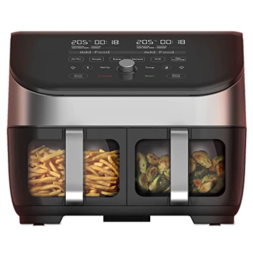 Instant Pot Vortex Plus ClearCook Dual Air Fryer - 8L Air Fryer, Stainless Steel, 6-in-1...