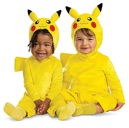 Disguise Pikachu Costume Romper, Official Pokemon Toddler Outfit and Headpiece, Size (12-18 months)