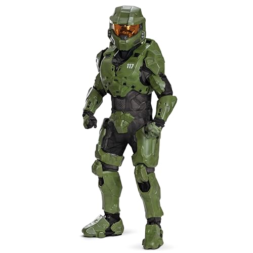 Disguise Halo Master Chief Costume for Kids, Official Halo Infinite Ultra Prestige Costume with Full Armor and Helmet, Child Size (7-8)