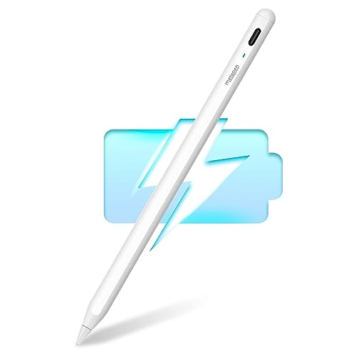 Metapen Pencil A8 for Apple iPad 2018-2025, (2X Faster Charge), Tilt Sensitivity, Pixel Precision, Stylus Pen for iPad 11/10/9/8/7/6th Gen, Pro 12.9/11/13-inch M4, Air 3/4/5/M2/M3, Mini 5/6th, White