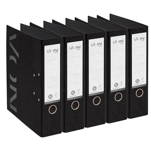 🔥 STARKER PREIS (-37%) VON Leitz 5er Pack Ordner A4, 100 % Recyclingkarton, 80 mm Rückenbreite, Für 600 Blatt, Vollfarbig, Blauer Engel & FSC-zertifiziert, Für Schule, Studium & Haushalt, Schwarz, 10570095