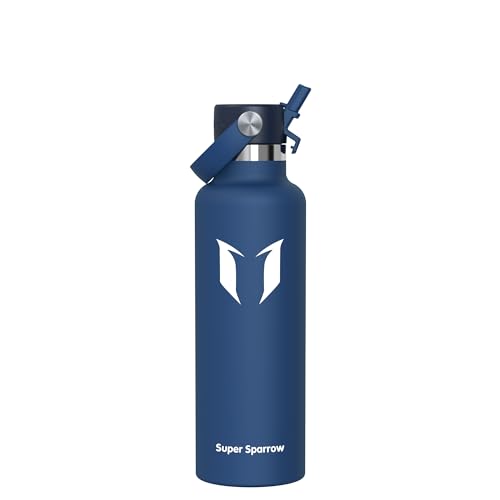 Sparrow Gourde Isotherme 750ml FlipFlow Bouteille Isotherme avec Paille | Bouteille d'eau, Acier Inoxydable, Étanche, Chaud, Froid, Sans BPA, Poignée, Lave-vaisselle, Sport, Fitness, Gym, Running