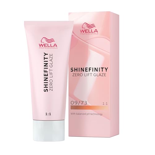 ⚡ BLITZDEAL (-55%) Wella Professionals Shinefinity Glaze – Haarschonende Tönung – demi-permanent, pH-neutral & ohne Ammoniak - Für natürlichen Glanz bis zu 20 Haarwäschen – vegan – 09/73 Warm Caramel Milk – 60ml