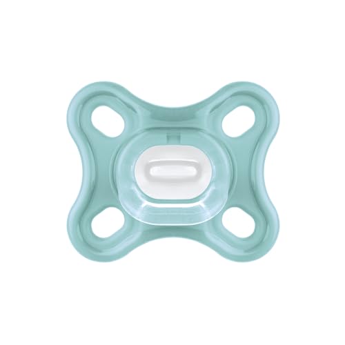MAM Baby 1 Chupeta Comfort 100% Silicone para Crianças 0-2 Meses, Com Caixa Esterilizadora, Neutra