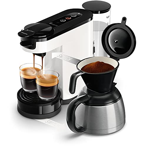 (-42%) PHILIPS Senseo Switch Pad- und Filterkaffeemaschine, Weiß, 7 Tassen