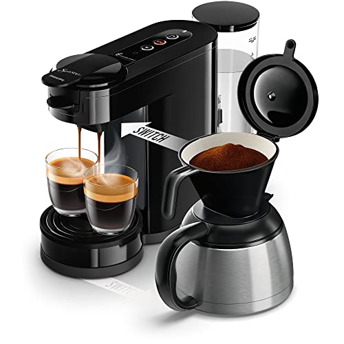 (-31%) PHILIPS Senseo Switch Pad- und Filterkaffeemaschine, Schwarz, 7 Tassen