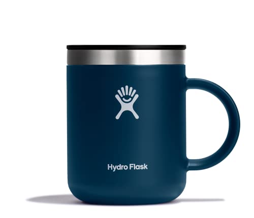 Hydro Flask Coffee Mug – Insulated Stainless Steel, Non Spill, Leak Proof Travel Mug 12 Oz Indigo Blue
