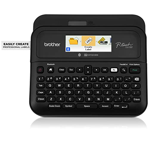 Brother P-touch PT- D610BT Business Professional Connected Label Maker | Connect and Create via Bluetooth® on TZe Label