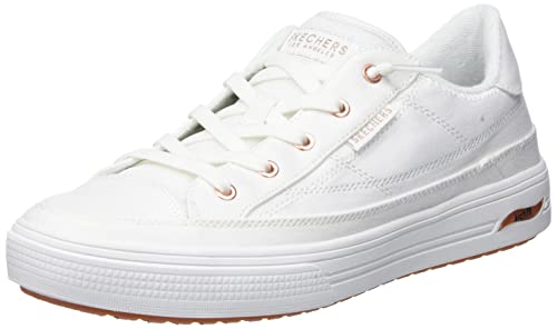 Skechers Women's Arch Fit Arcade-Meet Ya There Sneaker, White, 6.5