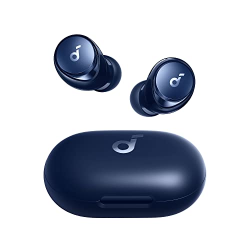 soundcore by Anker Space A40 Auto-Adjustable Active Noise Cancelling Wireless Earbuds, Reduce Noise by Up to 98%, 50H Playtime, Hi-Res Sound, Comfortable Fit, App Customization, Wireless Charge (Blue)