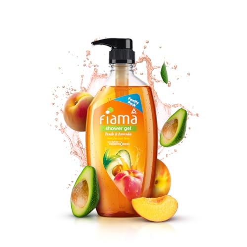Fiama Body Wash Shower Gel Peach & Avocado, 750ml Family Pack, Body Wash for Women and Men with Skin Conditioners for Soft & Moisturised Skin, Suitabl