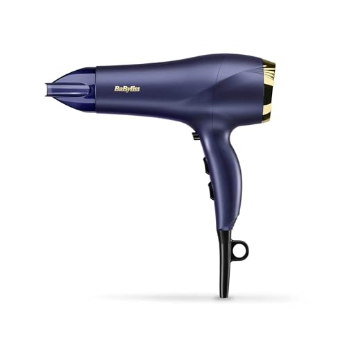 (-33%) BaByliss Haartrockner Midnight Luxe – Leistungsstarker 2300W Föhn, Anti-Frizz Ionen-Technologie, schnelles Trocknen, professionell und leicht, 3 Heizstufen & 2 Geschwindigkeitsstufen, 5781PE