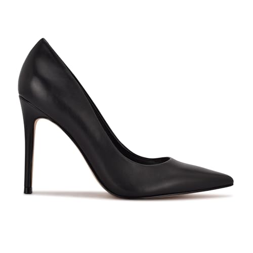 Nine West Women's Fresh Pump, Black Leather, 8