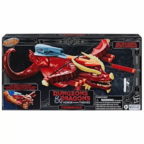 Nerf Dungeons & Dragons Themberchaud Dart Crossbow, 6 Elite Darts, D&D Outdoor Games, Blaster Toys, Ages 8 & Up