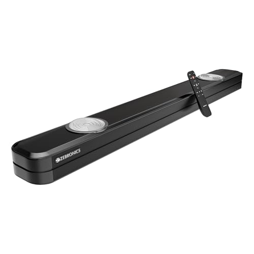 Zebronics 130W Soundbar, Dual 7.62cm Subwoofers, Dual Drivers, BTv5.0, HDMI ARC, Optical, USB, AUX, LED Display, Remote Control, Volume & Media Contro