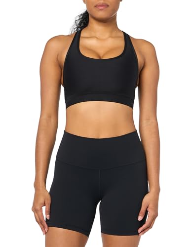 CRZ YOGA Womens ButterLuxe Biker Shorts 6 Inches - High Waisted Workout Running Volleyball Spandex Yoga Black Large