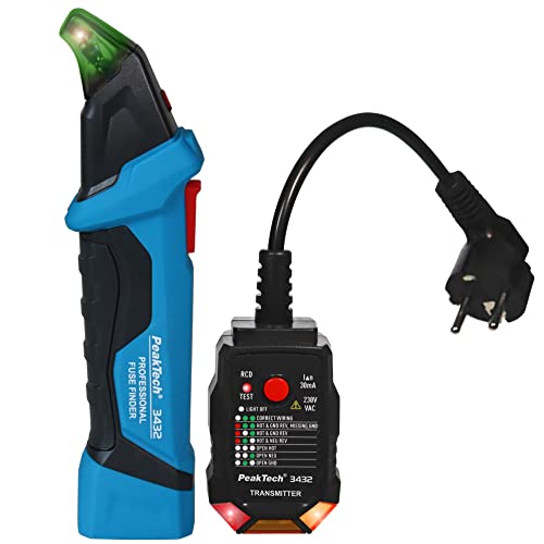 (-15%) PeakTech 3432 - Sicherungsfinder Stromkreisfinder RCD Tester NCV Detektor