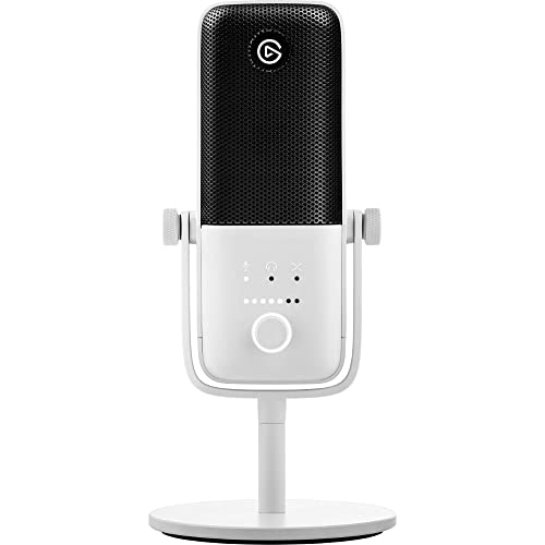 Elgato Wave:3 White - Premium Studio Quality USB Condenser Microphone for Streaming, Podcast, Gaming, Home Office, Free Mixer Software, Sound Effect Plugins, Anti-Distortion, Plug n Play, for Mac, PC