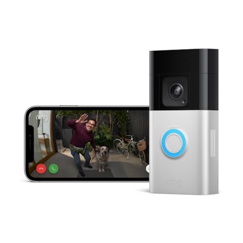 ⚡ BLITZDEAL (-50%) Ring Akku-Videotürklingel Pro (Battery Video Doorbell Pro) | Kabellose Videotürklingel und Sicherheitskamera, Kopf-bis-Fuß-Aufnahme, 3D-Bewegungserfassung, Nachtsicht in Farbe, WLAN