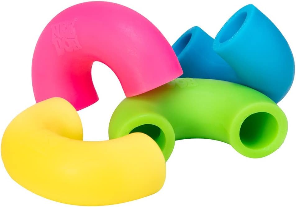 NeeDoh Mac N Squeeze macaroni shaped sensory fidget toy in stock