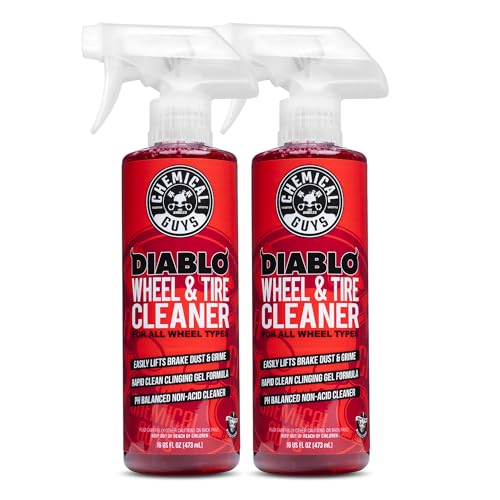 Chemical Guys Diablo Wheel Cleaner Spray - 2 Pack 16 oz Bottles, Safe on All Wheel & Rim Finishes, Sprayable Formula Removes Brake Dust, Dirt & Grime, Great for Cars, Trucks, SUVs, Motorcycles & RVs