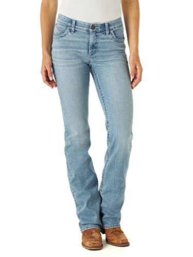 Wrangler Willow Mid Rise Performance Waist Boot Cut Ultimate Riding Jean, Light Wash, 11-32