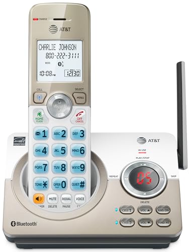 AT&T DL72119 DECT 6.0 Cordless Phone for Home with Bluetooth Connect to Cell, Call Blocking, 1.8" Backlit Screen, Big Buttons, intercom, and Unsurpassed Range